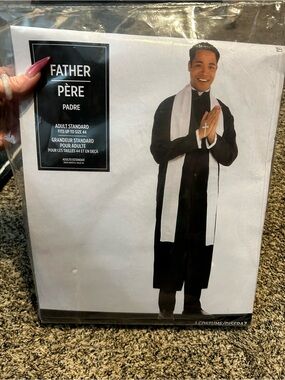 Father Clergy Costume - Black and White